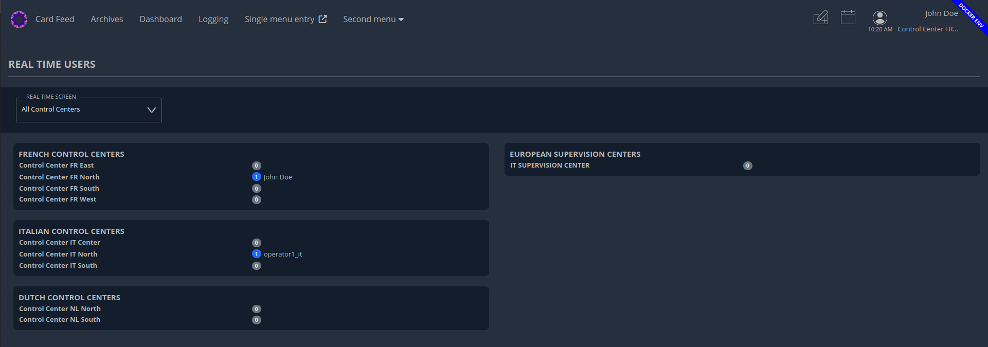 Real Time Screens screenshot