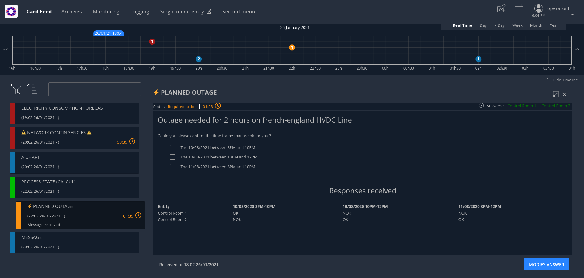 Feed screen layout